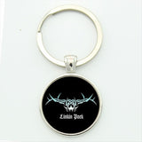 TAFREE Drum Kit silhouette key chain DJ turner mixer simple drum set profile pattern keychain drummer jewelry music gifts KC595