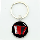 TAFREE Drum Kit silhouette key chain DJ turner mixer simple drum set profile pattern keychain drummer jewelry music gifts KC595