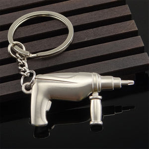 TAFREE Fashion Tools Keychains Spanner,Hammer,Saw,Axe,Wrench,Electrodrill,Scissors Alloy Pendants with Chains useful Key chains
