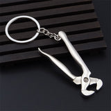 TAFREE Fashion Tools Keychains Spanner,Hammer,Saw,Axe,Wrench,Electrodrill,Scissors Alloy Pendants with Chains useful Key chains