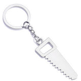 TAFREE Fashion Tools Keychains Spanner,Hammer,Saw,Axe,Wrench,Electrodrill,Scissors Alloy Pendants with Chains useful Key chains