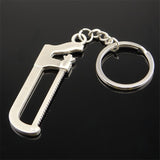 TAFREE Fashion Tools Keychains Spanner,Hammer,Saw,Axe,Wrench,Electrodrill,Scissors Alloy Pendants with Chains useful Key chains