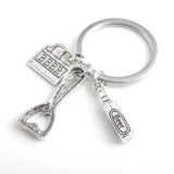 NEW Jewelry Chemical Biological Experimental Tool Key Chains Conical Flask Chemical Molecular DNA Microscope Pendant Keychain