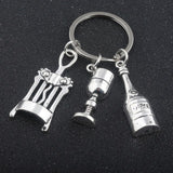 NEW Jewelry Chemical Biological Experimental Tool Key Chains Conical Flask Chemical Molecular DNA Microscope Pendant Keychain