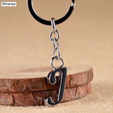 NEW DIY A-Z Letters key Chain For Men Silver Metal Keychain Women Car Key Ring Simple Letter Name Key Holder Party Gift Jewelry