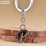 NEW DIY A-Z Letters key Chain For Men Silver Metal Keychain Women Car Key Ring Simple Letter Name Key Holder Party Gift Jewelry