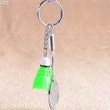 Badminton Keychain - New Design Cool Luxury metal Keychain Car Key Chain Key Ring chain pendant For Enthusiasts Gift  #1-17228