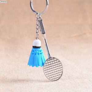 Badminton Keychain - New Design Cool Luxury metal Keychain Car Key Chain Key Ring chain pendant For Enthusiasts Gift  #1-17228