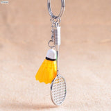 Badminton Keychain - New Design Cool Luxury metal Keychain Car Key Chain Key Ring chain pendant For Enthusiasts Gift  #1-17228