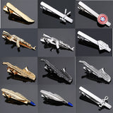 DY Fashion men business Sax feather wings, gun super man gold and silver tie clip Free Delivery
