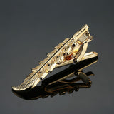 DY Fashion men business Sax feather wings, gun super man gold and silver tie clip Free Delivery