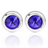 Luxury Shirt Fashion Cufflink for mens Brand Blue Crystal Opal Cuff links Button High Quality Luxury for Wedding Groom
