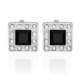 Luxury Shirt Fashion Cufflink for mens Brand Blue Crystal Opal Cuff links Button High Quality Luxury for Wedding Groom