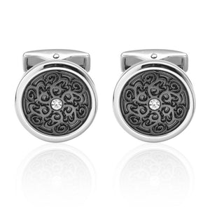 Luxury Shirt Fashion Cufflink for mens Brand Blue Crystal Opal Cuff links Button High Quality Luxury for Wedding Groom