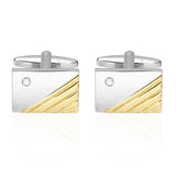 Luxury Shirt Fashion Cufflink for mens Brand Blue Crystal Opal Cuff links Button High Quality Luxury for Wedding Groom