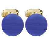 Luxury Shirt Fashion Cufflink for mens Brand Blue Crystal Opal Cuff links Button High Quality Luxury for Wedding Groom