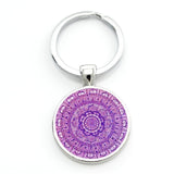 TAFREE 2017 new mandala flower of life keychain classic budddhist  sacred geometry women key chain holder for car bag CT323