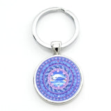 TAFREE 2017 new mandala flower of life keychain classic budddhist  sacred geometry women key chain holder for car bag CT323