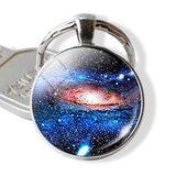 Solar Eclipse Galaxy Planet Keychain Space Pendant Fashion Key Chain Eclipse Earth Solar Eclipse Outer Sun Glass  Jewelry Gift
