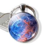Solar Eclipse Galaxy Planet Keychain Space Pendant Fashion Key Chain Eclipse Earth Solar Eclipse Outer Sun Glass  Jewelry Gift