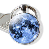 Solar Eclipse Galaxy Planet Keychain Space Pendant Fashion Key Chain Eclipse Earth Solar Eclipse Outer Sun Glass  Jewelry Gift