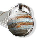 Solar Eclipse Galaxy Planet Keychain Space Pendant Fashion Key Chain Eclipse Earth Solar Eclipse Outer Sun Glass  Jewelry Gift
