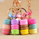 Women Cake Key chain fashion nice cute French pastries Keychain bag charm car Key Ring wedding Party gift Jewelry 17278