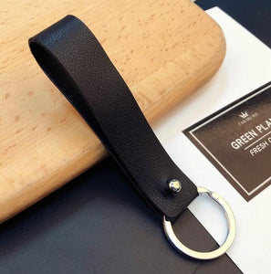 PU Leather Key Chain Braided Woven Rope Wide leather cord DIY bag Key Chains Holder Car Keyrings Men Women Keychains K2106