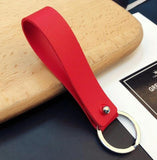 PU Leather Key Chain Braided Woven Rope Wide leather cord DIY bag Key Chains Holder Car Keyrings Men Women Keychains K2106