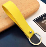 PU Leather Key Chain Braided Woven Rope Wide leather cord DIY bag Key Chains Holder Car Keyrings Men Women Keychains K2106