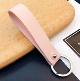 PU Leather Key Chain Braided Woven Rope Wide leather cord DIY bag Key Chains Holder Car Keyrings Men Women Keychains K2106