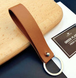 PU Leather Key Chain Braided Woven Rope Wide leather cord DIY bag Key Chains Holder Car Keyrings Men Women Keychains K2106