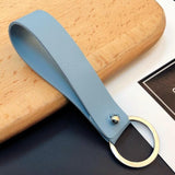 PU Leather Key Chain Braided Woven Rope Wide leather cord DIY bag Key Chains Holder Car Keyrings Men Women Keychains K2106