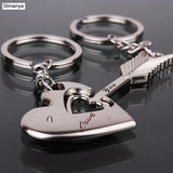 New Trendy Hot Sale 1 Pair Silver Key Chain Alloy Arrow Bow Love Keyrings Key Chains Lovers Ring Couples keychain for Gift 17343