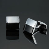 environment-friendly carbon fiber Mahogany cufflinks Square Laser lattice carving pattern men's French shirt cufflinks