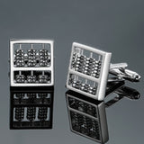 environment-friendly carbon fiber Mahogany cufflinks Square Laser lattice carving pattern men's French shirt cufflinks