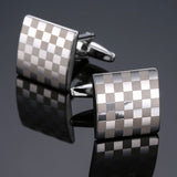 environment-friendly carbon fiber Mahogany cufflinks Square Laser lattice carving pattern men's French shirt cufflinks