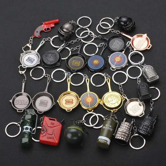 2019 Hot Game 26 Styles PUBG CS GO Weapon Keychains AK47 Gun Model 98K Sniper Rifle Key Chain Ring for Men Gifts Souvenirs 12CM