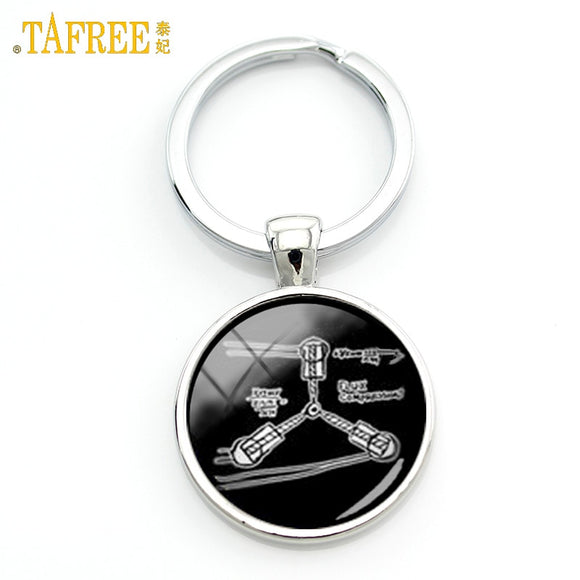 TAFREE Flux Compression Back To The Future Keychain 2018 Newest  Flux Capacitor Physicals Key Chain Gifts Jewelry KC391