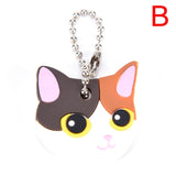 1 Pc Silicone Key Ring Cap Head Cover Keychain Case Shell Cat Hamster Shih Tzu Pug Dog Animals Shape Lovely Jewelry Gift