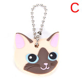 1 Pc Silicone Key Ring Cap Head Cover Keychain Case Shell Cat Hamster Shih Tzu Pug Dog Animals Shape Lovely Jewelry Gift