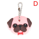 1 Pc Silicone Key Ring Cap Head Cover Keychain Case Shell Cat Hamster Shih Tzu Pug Dog Animals Shape Lovely Jewelry Gift