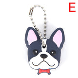 1 Pc Silicone Key Ring Cap Head Cover Keychain Case Shell Cat Hamster Shih Tzu Pug Dog Animals Shape Lovely Jewelry Gift