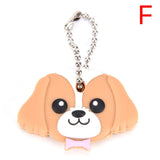 1 Pc Silicone Key Ring Cap Head Cover Keychain Case Shell Cat Hamster Shih Tzu Pug Dog Animals Shape Lovely Jewelry Gift