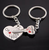 New Trendy Hot Sale 1 Pair Silver Key Chain Alloy Arrow Bow Love Keyrings Key Chains Lovers Ring Couples keychain for Gift 17343