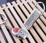 New Trendy Hot Sale 1 Pair Silver Key Chain Alloy Arrow Bow Love Keyrings Key Chains Lovers Ring Couples keychain for Gift 17343