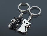 New Trendy Hot Sale 1 Pair Silver Key Chain Alloy Arrow Bow Love Keyrings Key Chains Lovers Ring Couples keychain for Gift 17343