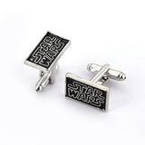 Star Wars Cufflinks Galactic Empire Imperial Stormtrooper Enamel Mask Shirt Brand Cuff Buttons Silver Plated Cuff Links Jewelry