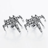 Star Wars Cufflinks Galactic Empire Imperial Stormtrooper Enamel Mask Shirt Brand Cuff Buttons Silver Plated Cuff Links Jewelry
