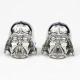 Star Wars Cufflinks Galactic Empire Imperial Stormtrooper Enamel Mask Shirt Brand Cuff Buttons Silver Plated Cuff Links Jewelry